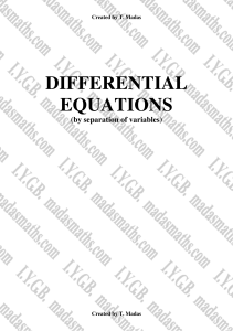 DIFFERENTIAL EQUATIONS