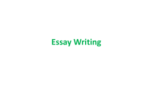 Essay Writing - LE