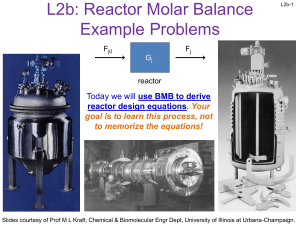 L2b Reactor mole balance example problems