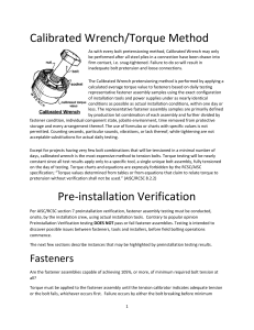 Calibrated Wrench_Torque Method for HS Bolt Installation