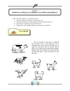 7. KINDS OF ANIMAL ACCORDING TO FOOD AND HABITAT