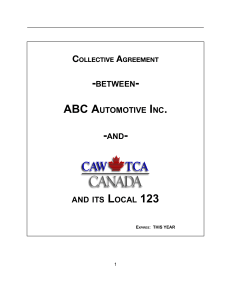 ABC Automotive Inc Collective Agreement.doc