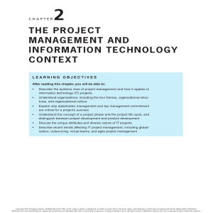 Chapter 2 Information Technology Project Management