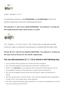 Understanding Chord Extensions and Alterations - Learn Jazz Standards