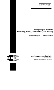 ACI 304.3R-96  HEAVY WEIGHT CONCRETE