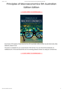 Principles of Macroeconomics 5th Australian Edition Edition PDF