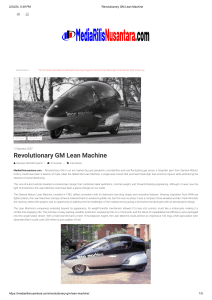 Revolutionary GM Lean Machine