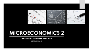 Mikroekonomi 2 - Sesi 1 & 2