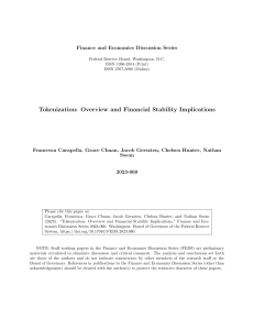 Federal Reserve - Tokenization- Overview and Financial Stability Implications
