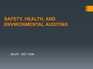 SAFETY HEALTH AND ENVIRONMENTAL AUDITING