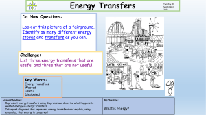 Energy transfers