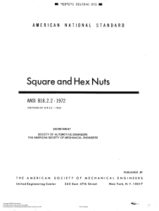 ASME B18.2.2-1972 Square and Hex Nuts