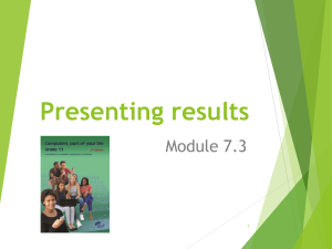 7 3 Presenting results