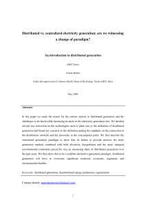 An introduction to distributed power generation