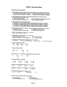 MHF4U0- Exam review package