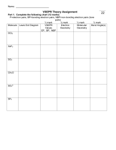 VSEPR Theory Assignment Fall 2022