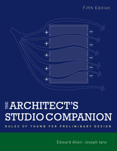 The Architects Studio Companion Rules of Thumb for Preliminary Design 5th Edition by Edward Allen Joseph Iano