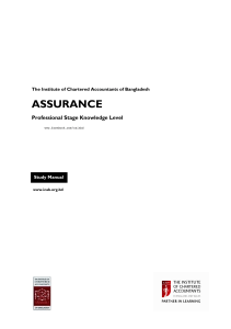 ASSURANCE study manual CA certificate le