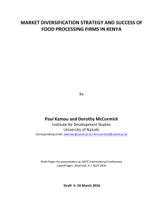 kamaumccormick- market diversification kenya - safic conference paper 24 03 2016