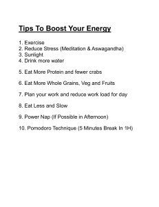 Tips To Boost Your Energy