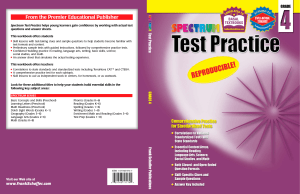 Spectrum Test Practice Grade 4