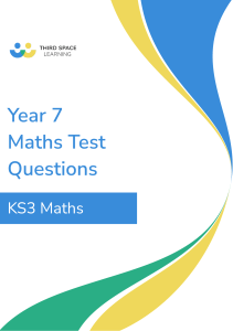 Year 7 Maths Test Questions