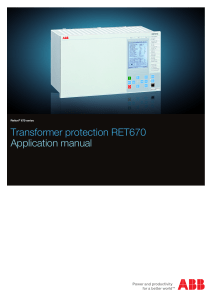 1MRK504089-UEN C en Application manual  Transformer Protection IED RET 670 1.1