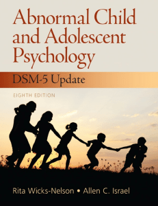 Abnormal Child & Adolescent Psychology: DSM-5 Updates