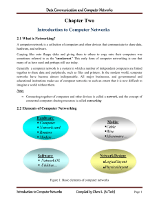 Chapter 1- Introduction to  Computer Networks (2)