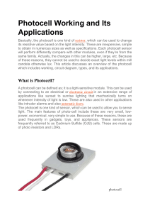 Photocell Working and Its Applications