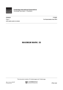 2014 to 2020 science specimen paper ms 1