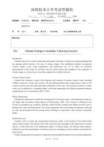 Climate Change in Australia: Exam Essay