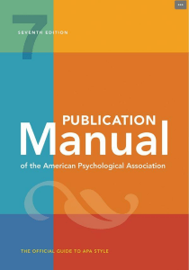 APA 7 Manual