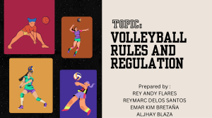 Volleyball Rules and Regulation