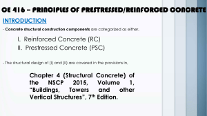 Principles of Prestressed/Reinforced Concrete