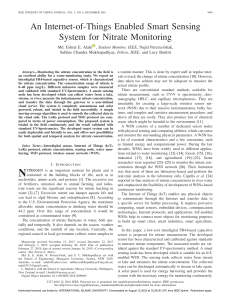 An Internet-of-Things Enabled Smart Sensing System for Nitrate Monitoring