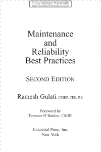 Gulati, Ramesh - Maintenance and Reliability Best Practices-Industrial Press (2013)