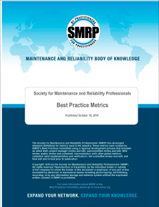 SMRP - Best Practice Metrics 2011