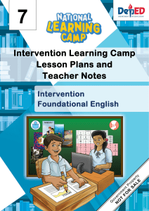 NLC23 - Grade 7 Foundational English Lesson Plan and Teachers Notes - Revised