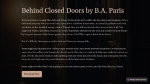 Read [ePdf] Books Behind Closed Doors by B.A. Paris