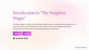 Download [pdf] Book The Neighbor Wager by Carol Wyer