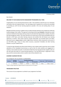 Damelin FT Welcome Letter - NATED Management Semester 1 2024 online