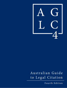 Australia Guide to Legal Citation