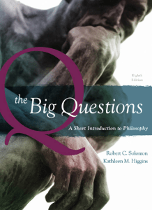 philosophy the big questions
