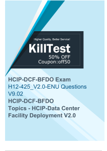 Actual Huawei H12-425 V2.0-ENU Exam Questions - Start Preparation with Killtest