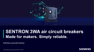Software-supported testing - SENTRON 3WA air circuit breakers 