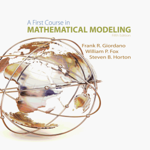 建模-A First Course in Mathematical Modeling 5th edition