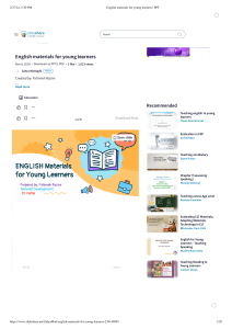 English materials for young learners   PPT