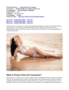 PROTON KETO ACV GUMMIES OFFICIAL WEBSITE USA