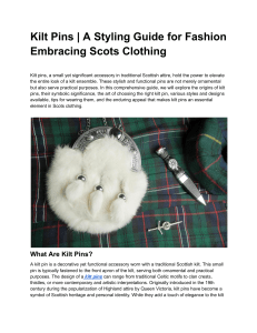Kilt Pins   A Styling Guide for Fashion Embracing Scots Clothing